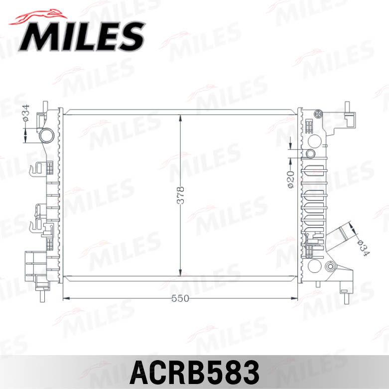 ACRB583 MILES Радиатор, охлаждение двигателя