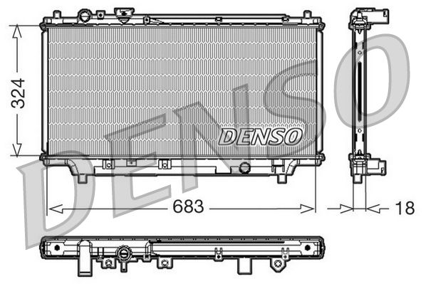 DRM44002 DENSO Радиатор, охлаждение двигателя