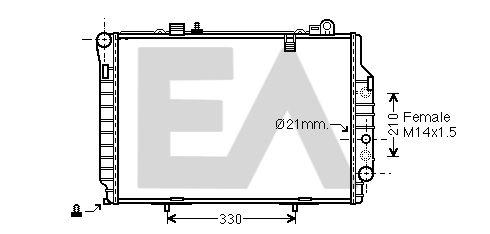 31R50135 EACLIMA Радиатор, охлаждение двигателя