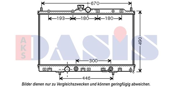 140104N AKS DASIS Радиатор, охлаждение двигателя