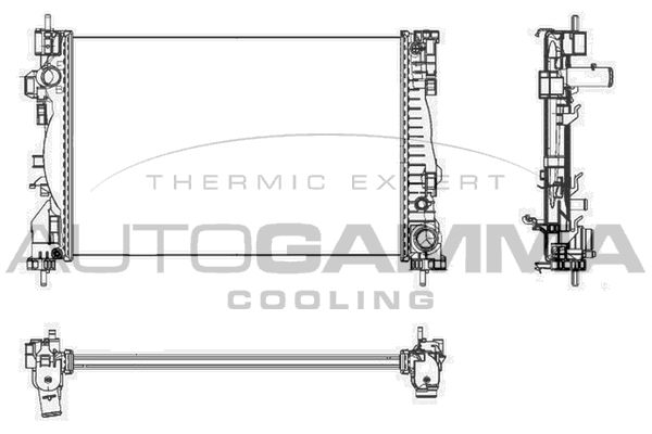 105627 AUTOGAMMA Радиатор, охлаждение двигателя