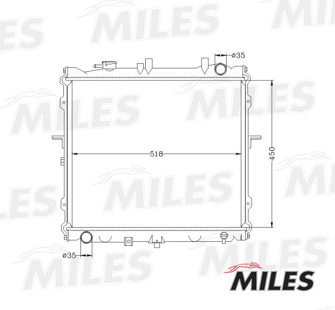 ACRB029 MILES Радиатор, охлаждение двигателя