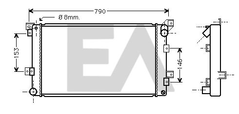 31R12012 EACLIMA Радиатор, охлаждение двигателя