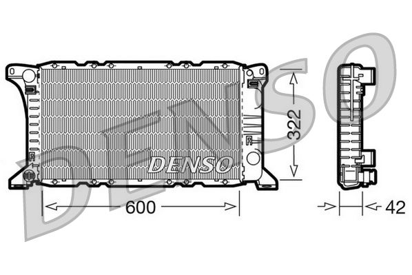 DRM10091 DENSO Радиатор, охлаждение двигателя