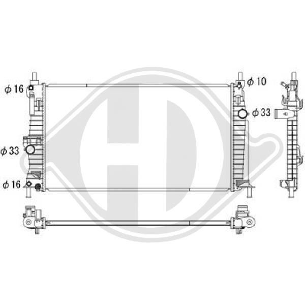 DCM2281 DIEDERICHS Радиатор, охлаждение двигателя