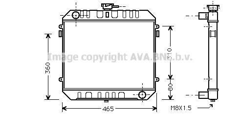 OL2095 AVA QUALITY COOLING Радиатор, охлаждение двигателя