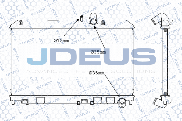 M0160000 JDEUS Радиатор, охлаждение двигателя