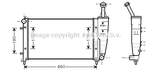 FT2300 AVA QUALITY COOLING Радиатор, охлаждение двигателя