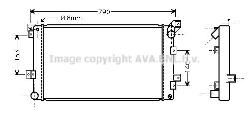 CR2033 AVA QUALITY COOLING Радиатор, охлаждение двигателя