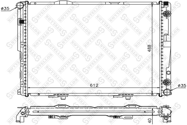 1025903SX STELLOX Радиатор, охлаждение двигателя