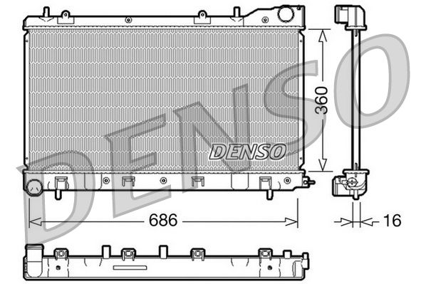 DRM36004 DENSO Радиатор, охлаждение двигателя