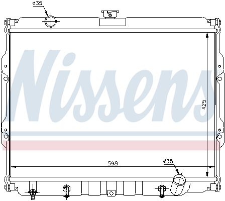 67047 NISSENS Радиатор, охлаждение двигателя