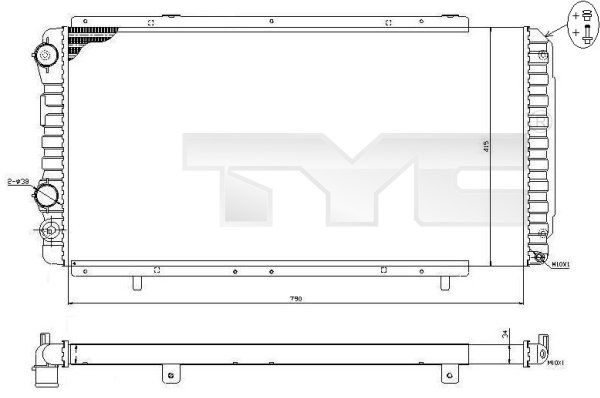 7090014R TYC Радиатор, охлаждение двигателя