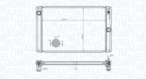 350213178600 MAGNETI MARELLI Радиатор, охлаждение двигателя