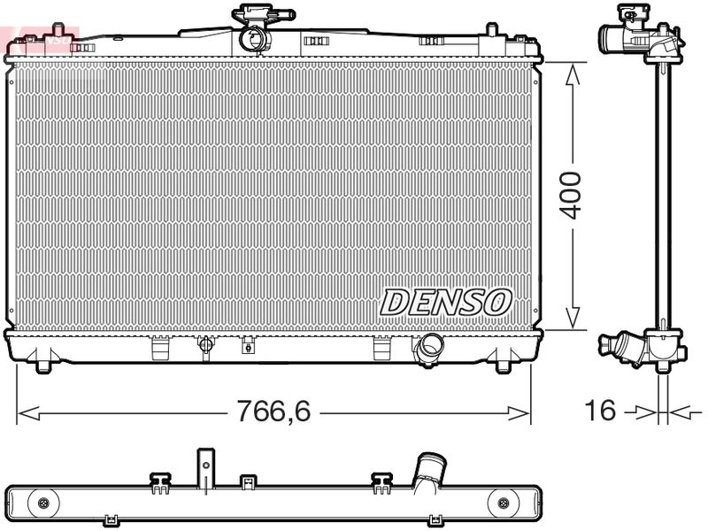 DRM50144 DENSO Радиатор, охлаждение двигателя