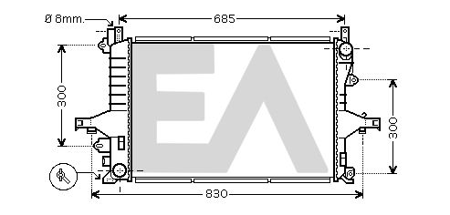 31R78045 EACLIMA Радиатор, охлаждение двигателя