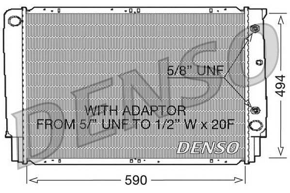 DRM33054 DENSO Радиатор, охлаждение двигателя