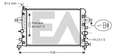 31R54124 EACLIMA Радиатор, охлаждение двигателя