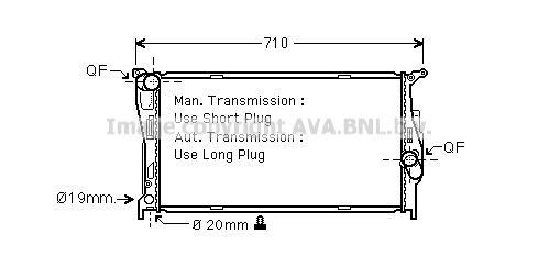 BWA2293 AVA QUALITY COOLING Радиатор, охлаждение двигателя