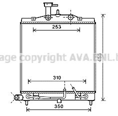 KA2163 AVA QUALITY COOLING Радиатор, охлаждение двигателя