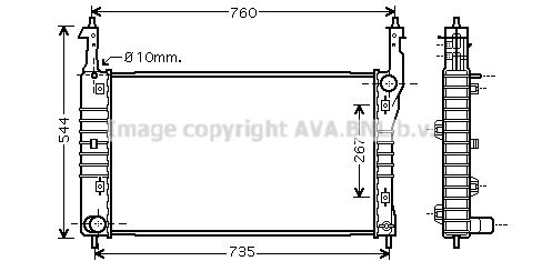 OLA2432 AVA QUALITY COOLING Радиатор, охлаждение двигателя