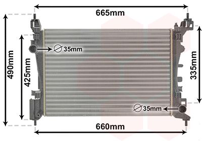 37002574 VAN WEZEL Радиатор, охлаждение двигателя