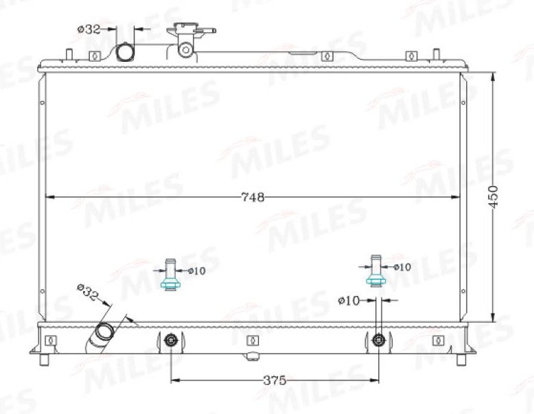 ACRB386 MILES Радиатор, охлаждение двигателя