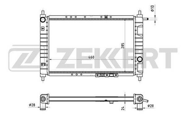 MK1394 ZEKKERT Радиатор, охлаждение двигателя