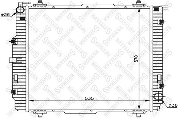 1025881SX STELLOX Радиатор, охлаждение двигателя