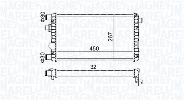 350213191300 MAGNETI MARELLI Радиатор, охлаждение двигателя