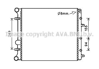 VNA2346 AVA QUALITY COOLING Радиатор, охлаждение двигателя