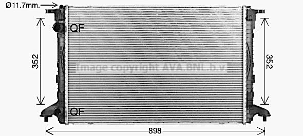 AI2446 AVA QUALITY COOLING Радиатор, охлаждение двигателя