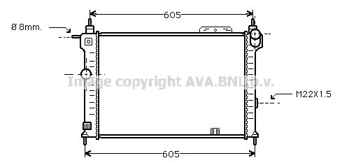 OLA2028 AVA QUALITY COOLING Радиатор, охлаждение двигателя