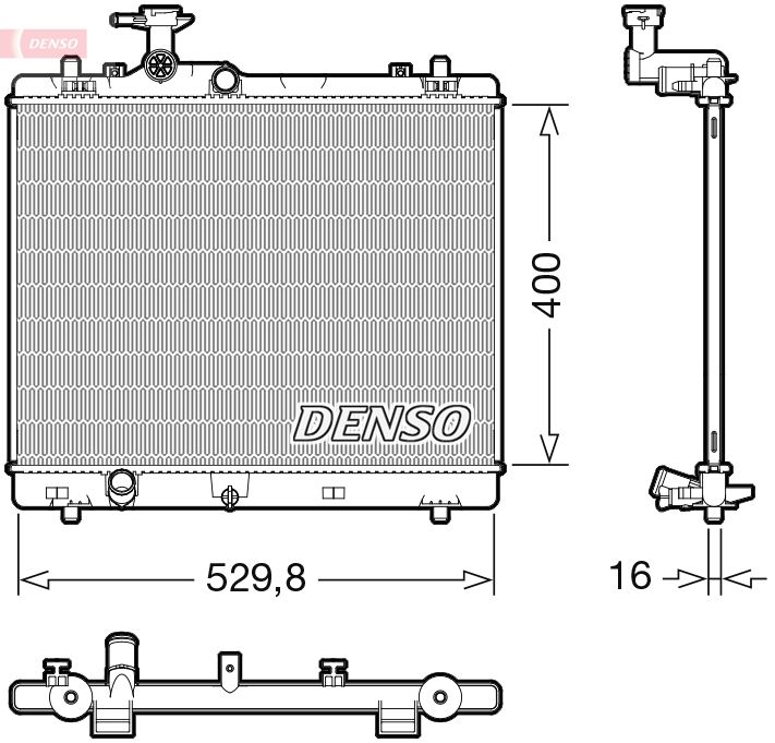 DRM47043 DENSO Радиатор, охлаждение двигателя