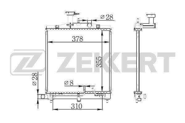 MK1002 ZEKKERT Радиатор, охлаждение двигателя