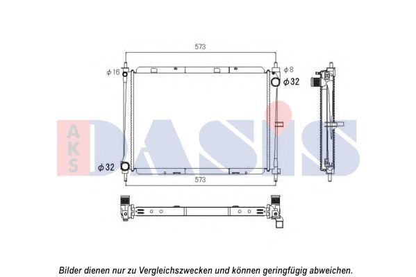 070168N AKS DASIS Радиатор, охлаждение двигателя