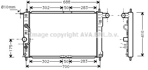 DWA2015 AVA QUALITY COOLING Радиатор, охлаждение двигателя