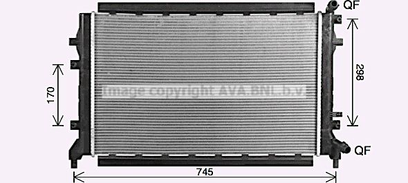 ST2048 AVA QUALITY COOLING Радиатор, охлаждение двигателя