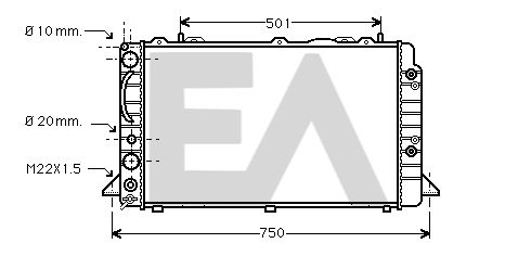 31R02025 EACLIMA Радиатор, охлаждение двигателя