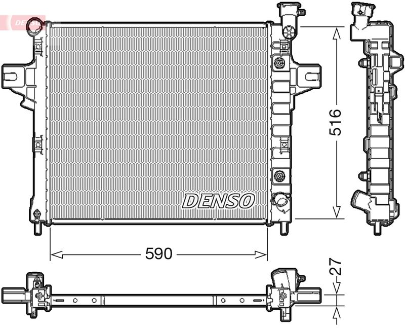 DRM06031 DENSO Радиатор, охлаждение двигателя