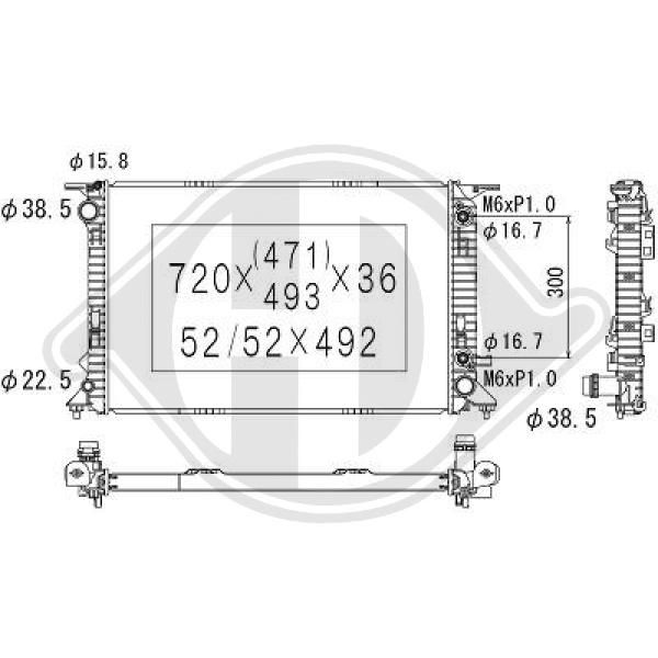 DCM1490 DIEDERICHS Радиатор, охлаждение двигателя