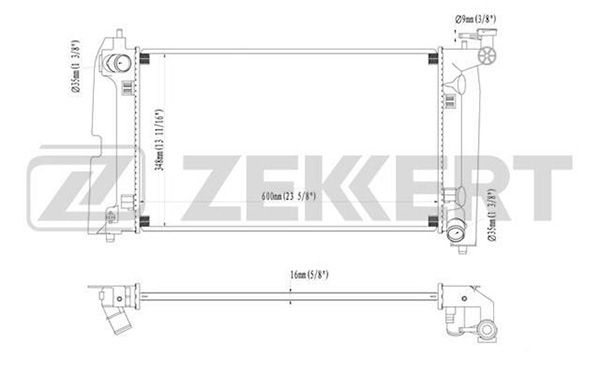 MK1166 ZEKKERT Радиатор, охлаждение двигателя