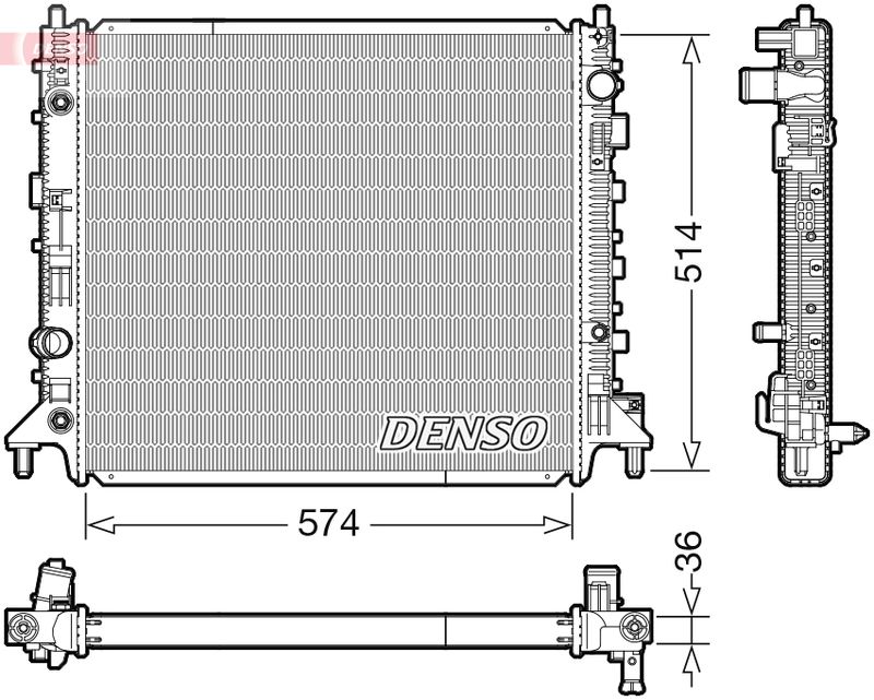 DRM99013 DENSO Радиатор, охлаждение двигателя