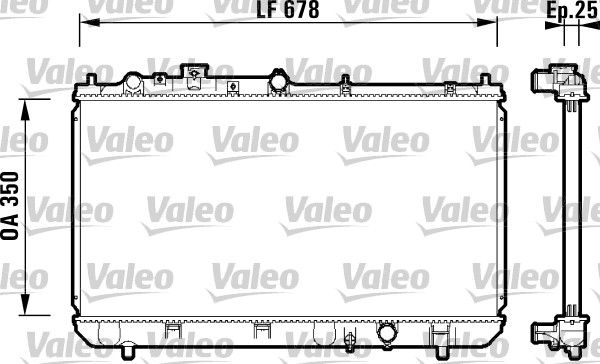 734122 VALEO Радиатор, охлаждение двигателя