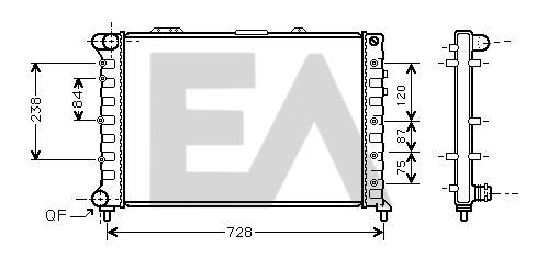 31R03030 EACLIMA Радиатор, охлаждение двигателя