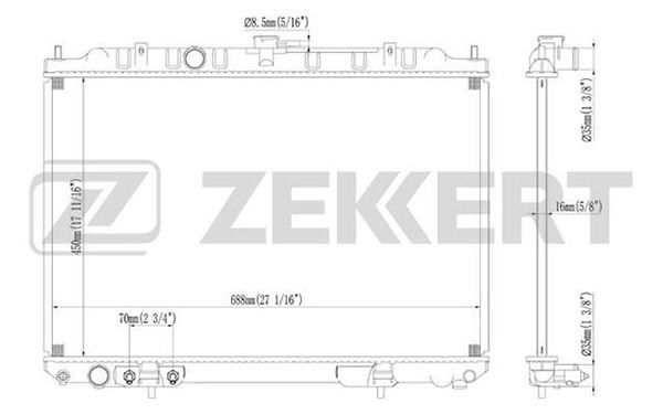 MK1228 ZEKKERT Радиатор, охлаждение двигателя