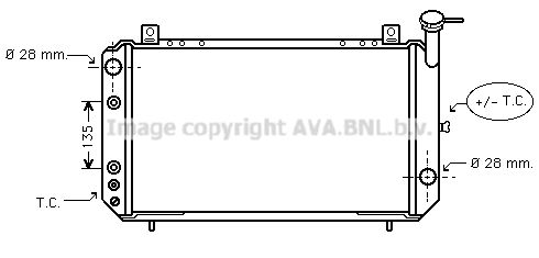 DN2050 AVA QUALITY COOLING Радиатор, охлаждение двигателя