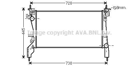 CN2262D AVA QUALITY COOLING Радиатор, охлаждение двигателя