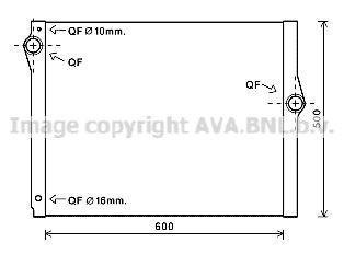 BW2420 AVA QUALITY COOLING Радиатор, охлаждение двигателя