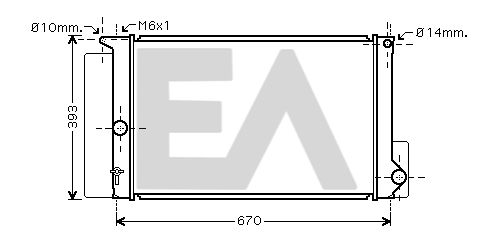 31R71310 EACLIMA Радиатор, охлаждение двигателя